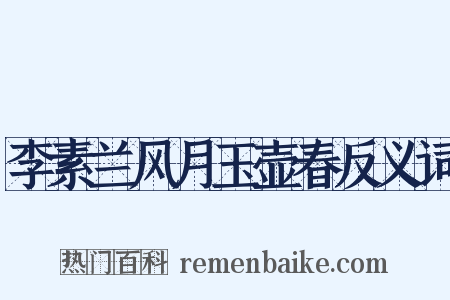 李素兰风月玉壶春反义词是什么意思的图片